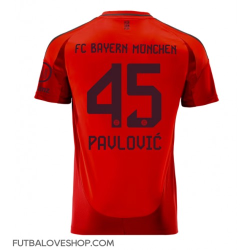 Dres Bayern Munich Aleksandar Pavlovic #45 Domáci 2024-25 Krátky Rukáv